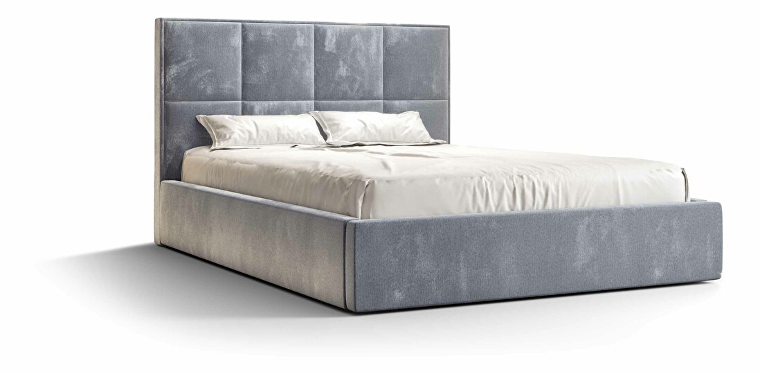 Bračni krevet 140 cm Gino (svijetloplava) (s podnicom i prostorom za odlaganje)