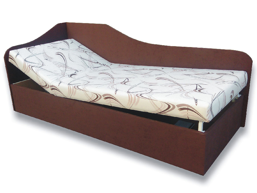 Jednostruki krevet (kauč) 80 cm Abigail (Sand 10 + tamnosmeđa 40) (L)