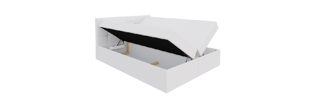 Kontinentalni krevet 180 cm Cinara (ekokoža soft 017 (bijela))