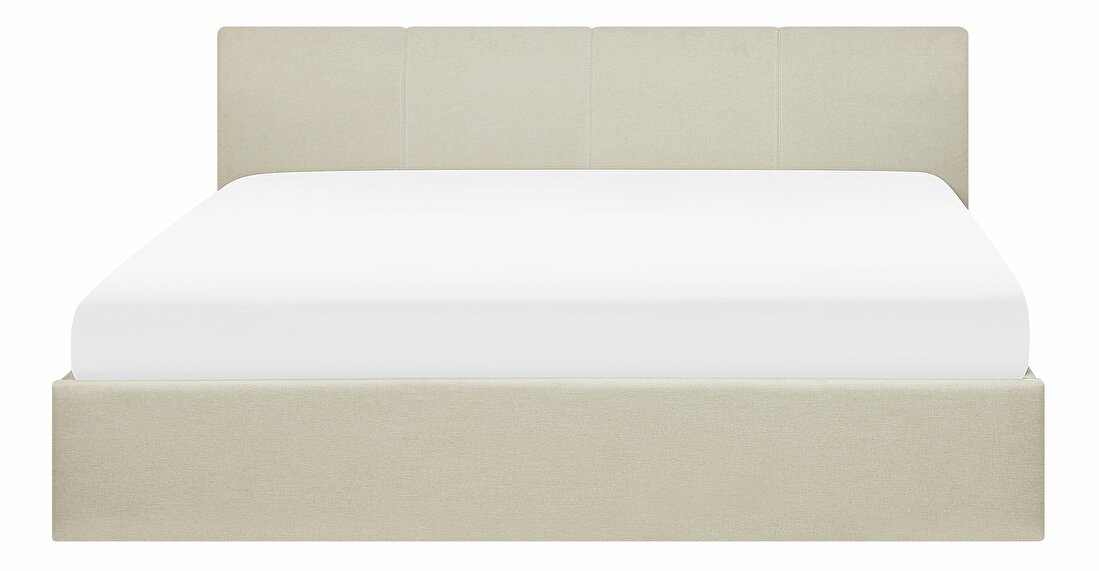 Bračni krevet 160 cm ORBIT (s podnicom prostorom za odlaganje) (bež)