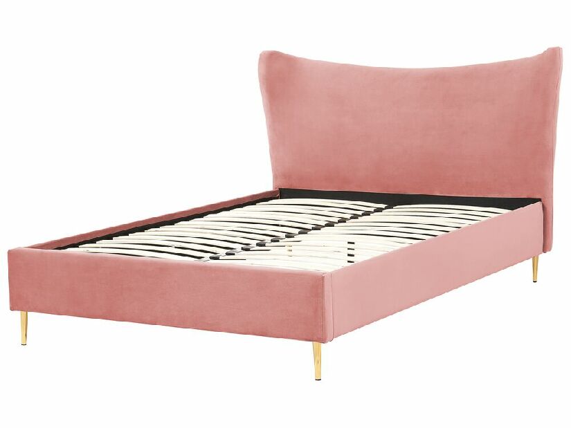 Bračni krevet 140 cm Chaza (ružičasta)