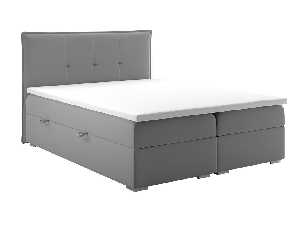 Bračni krevet Boxspring 160 cm Carla (siva)(s prostorom za odlaganje)