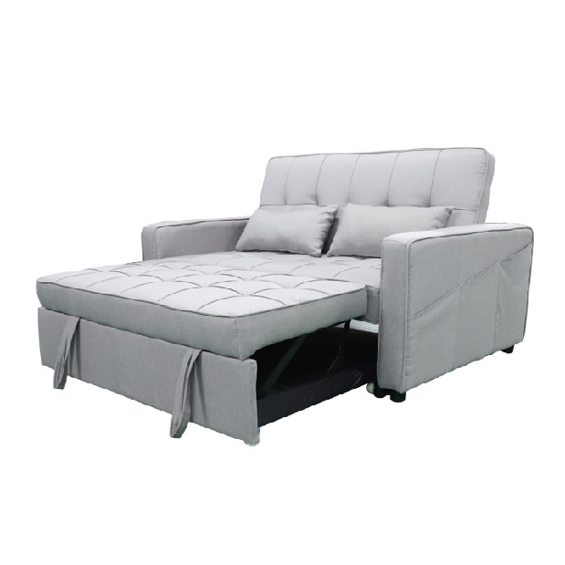 Kauč na razvlačenje Flombe Big Bed (siva) 
