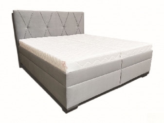 Bračni krevet 160 cm Klissa (svijetlosiva) (s opružnim madracem) (bez podnice)