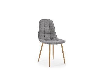 Blagovaonska stolica  Kal  (siva + prirodno drvo)