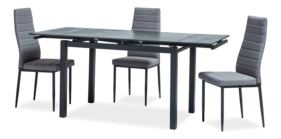 Blagovaonski stol Tawny (crna) (za 4 do 6 osoba) 