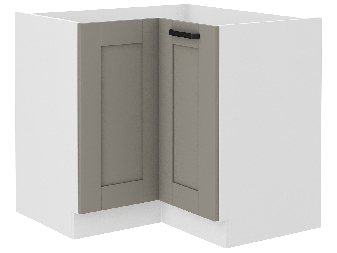 Donji kutni kuhinjski ormarić Lucid 89 x 89 DN 1F BB (claygrey + bijela)