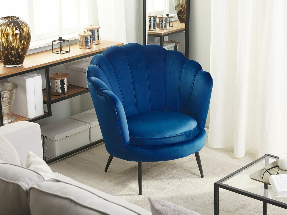 Fotelja LAVIKE (baršun) (plava)