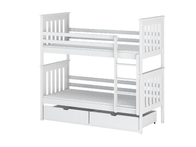 Dječji krevet 90 x 200 cm Brad (s podnicom i prostorom za odlaganje) (bijela)