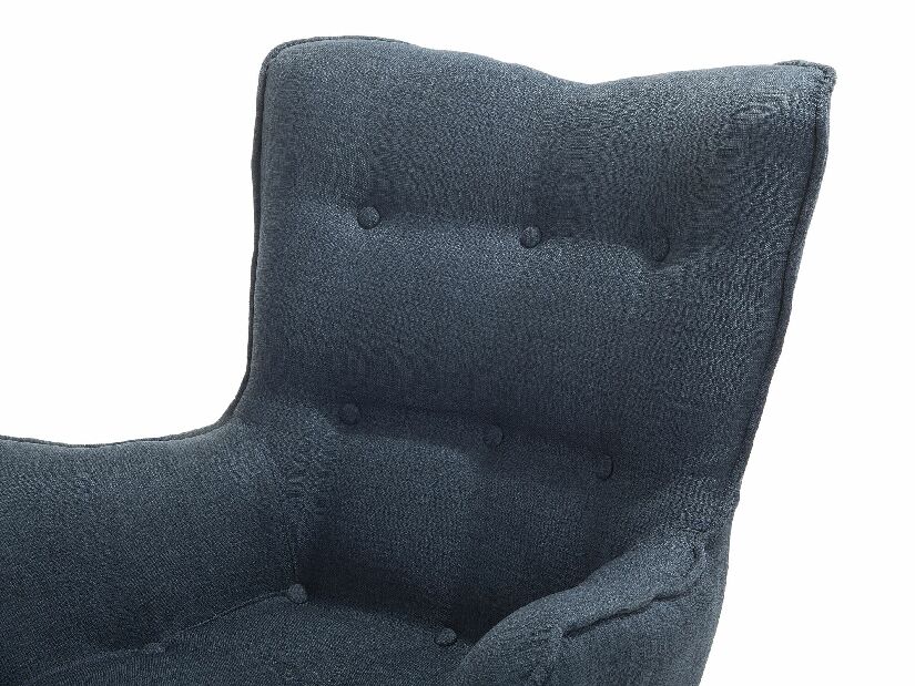 Fotelja Viadene (tamno plava) (s osloncem za noge)