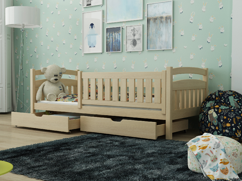 Dječji krevet 80 x 180 cm Tarra (s podnicom i prostorom za odlaganje) (borovina)