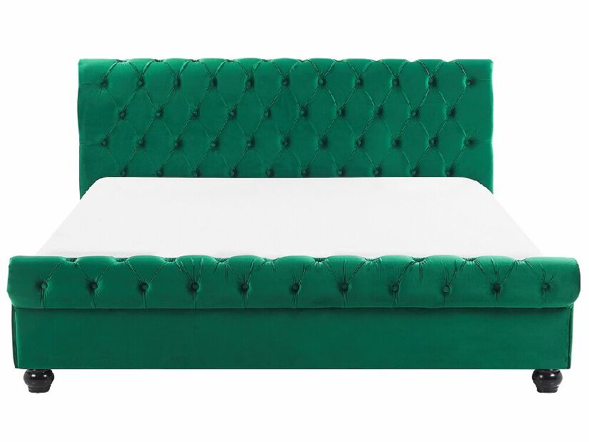 Bračni vodeni krevet 180 cm Alexandrine (zelena) (s podnicom i madracem)