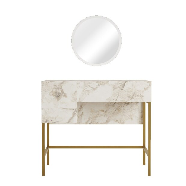 Toaletni stolić Vega 32 (bijela + zlatna)