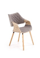 Blagovaonska stolica Partida (siva + hrast svijetli)