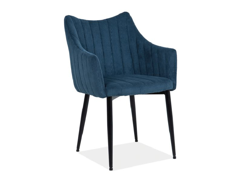Blagovaonska stolica Mattie (plava + crna)