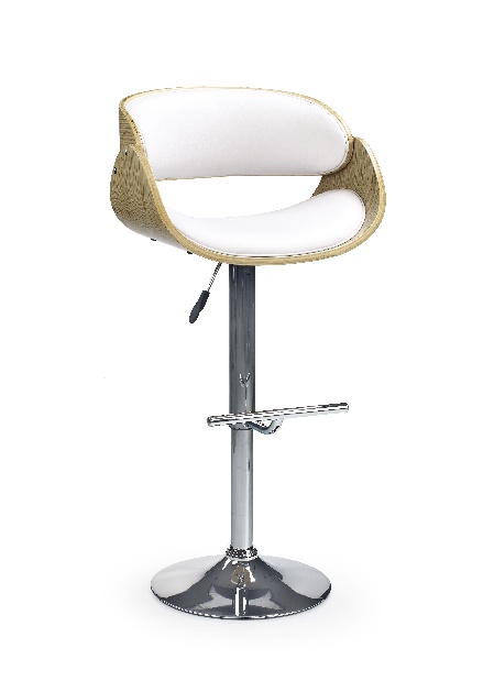 Barska stolica Henry (hrast svijetli + bijela)