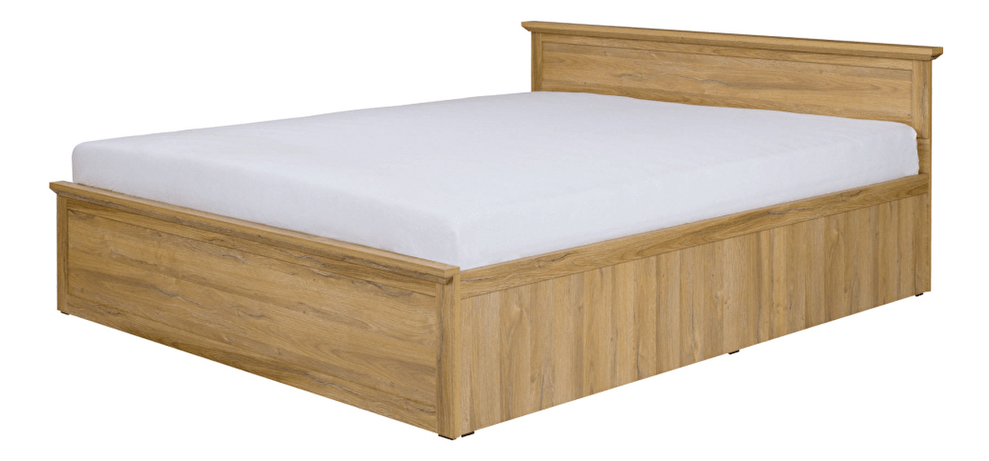Bračni krevet 160 cm Leoras MZ21 (s podnicom) (hrast grand) *rasprodaja