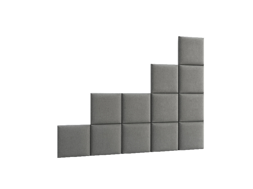 Set 12 tapeciranih panela Quadra 200x160 cm (siva)