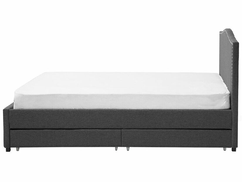 Bračni krevet 140 cm NICE (s podnicom i LED rasvjetom) (bijela)