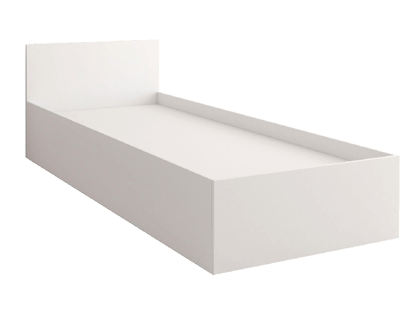Jednostruki krevet 90 cm Oleg I (bijela) (s prostorom za odlaganje)