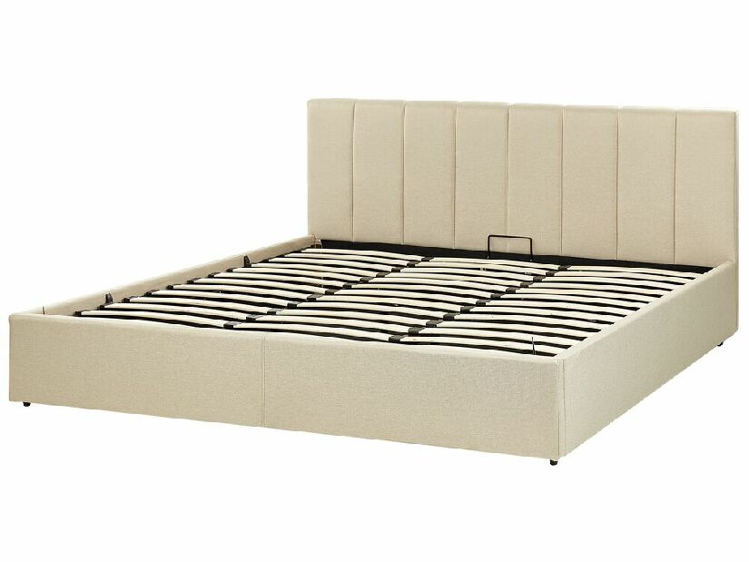 Bračni krevet 180 cm Dabria (bež) (s podnicom) (s prostorom za odlaganje)