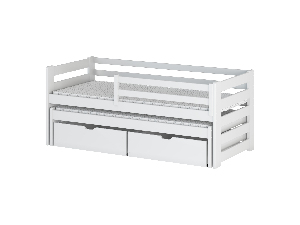 Dječji krevet 80 x 180 cm SIMO (s podnicom i prostorom za odlaganje) (bijela)