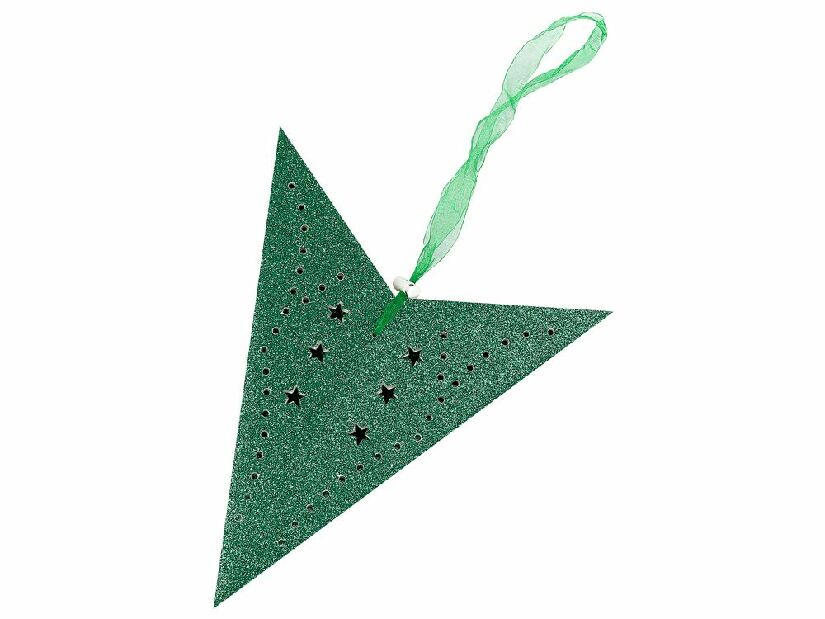 Set 2 viseće zvijezde 45 cm Monti (svjetlucava zelena)