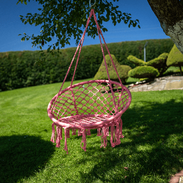 Viseća fotelja Amari (ružičasta)