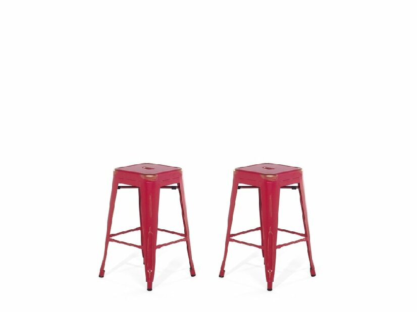 Set barskih stolica 2 kom. 60cm Cabriot (crveno zlatna) 