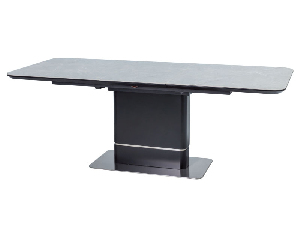 Blagovaonski stol na razvlačenje 160-210 cm Peris (siva + crna) (za 8 i više osoba)