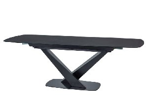 Blagovaonski stol na razvlačenje 160-220 cm Carmen (crna + crna) (za 8 i više osoba)