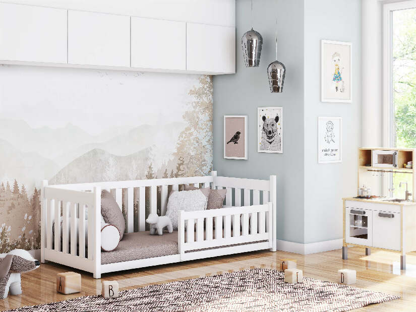 Dječji krevet 80 x 180 cm Connie (s podnicom i prostorom za odlaganje) (bijela)