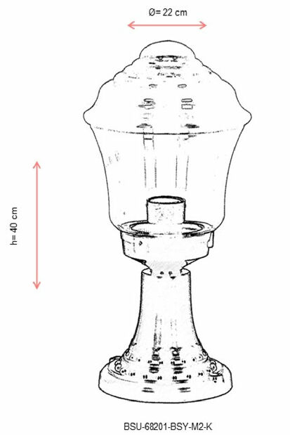 Vanjska zidna svjetiljka Haider (crna)