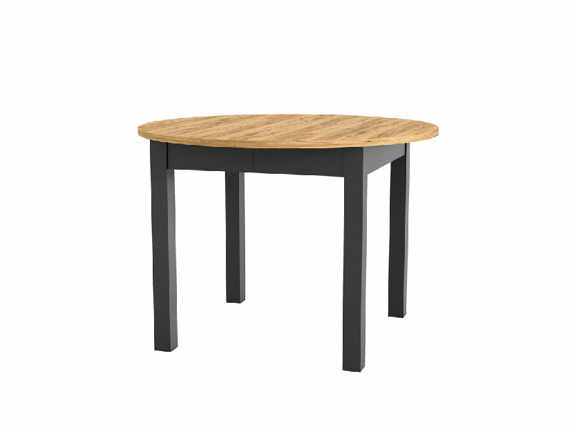 Blagovaonski stol Isiah 02 (hrast + crna) (za 4 do 8 osoba)