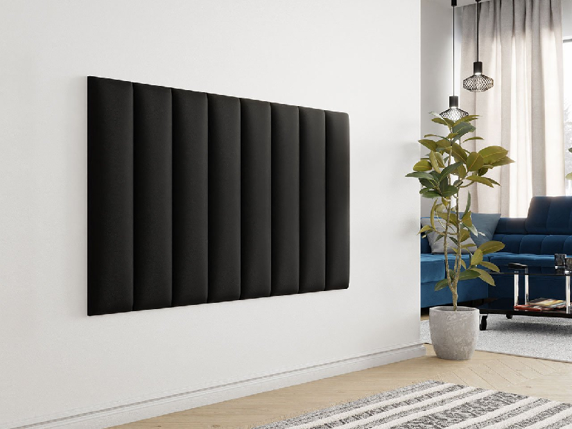 Tapeciran zidni panel Mirjan Pazara 80x20 (ekokoža soft 011 (crna))