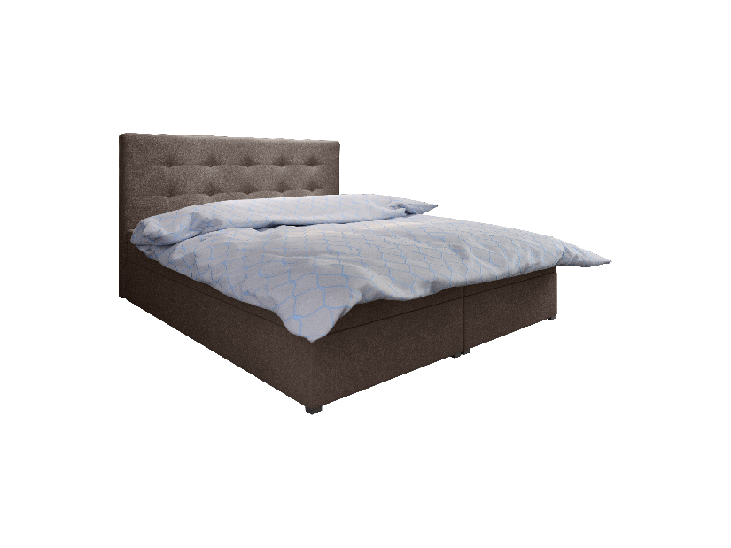 Bračni krevet Boxspring 180 cm Fade 1 (smeđa) (s madracem i prostorom za odlaganje)