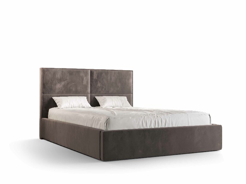 Bračni krevet 140 cm Alfonso (smeđa) (s podnicom i prostorom za odlaganje)
