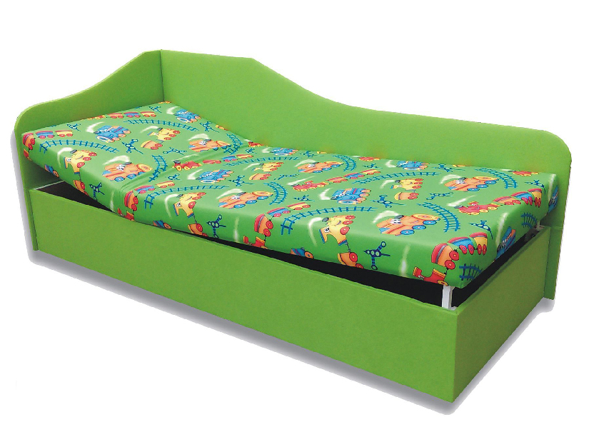 Jednostruki krevet (kauč) 80 cm Abigail (Vlak 4 + zelena x101) (L)