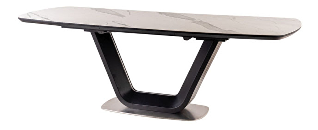 Blagovaonski stol na razvlačenje 160-220 cm Amanda (crna) (za 8 i više osoba)