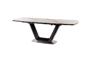 Blagovaonski stol na razvlačenje 160-220 cm Amanda (crna) (za 8 i više osoba)