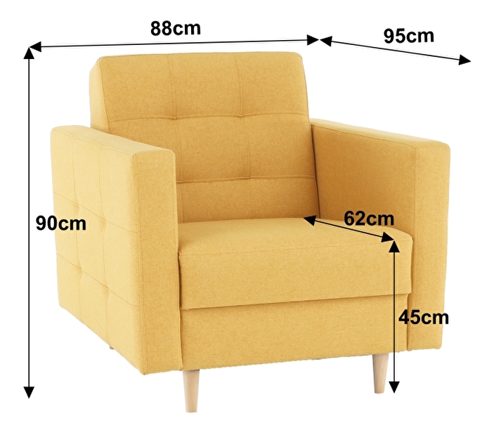 Fotelja Armendia (boja senfa) 