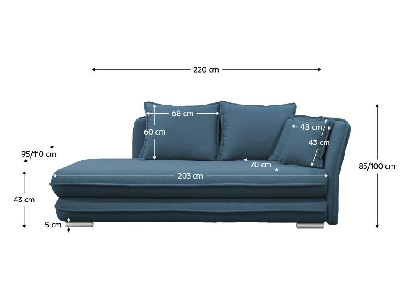 Sofa s prostorom za odlaganje Limfa (whisper 12) (D) 