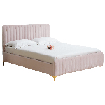 Bračni krevet 160 cm Karilla (ružičasta) (s podnicom)