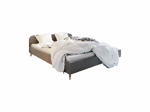 Bračni krevet 160 cm Lon (siva) (bez podnice i prostora za odlaganje)