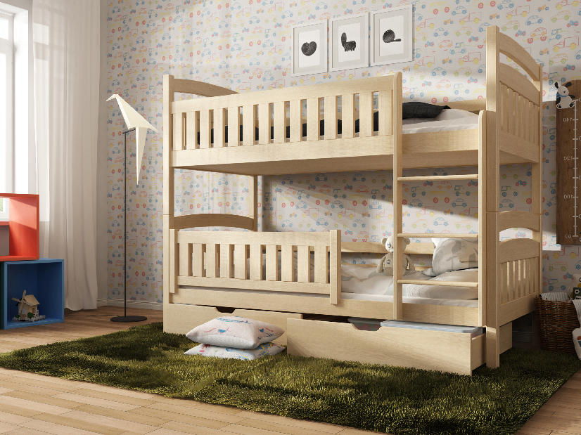 Dječji krevet 80 x 180 cm Irwin (s podnicom i prostorom za odlaganje) (borovina)