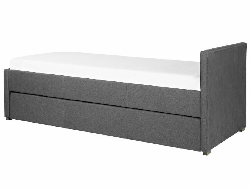 Krevet na razvlačenje 80 cm MERMAID (s podnicom) (tamno siva)