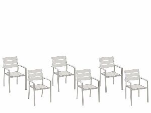Set vrtnih stolica 6 kom. VERO (šperploča) (bijela)
