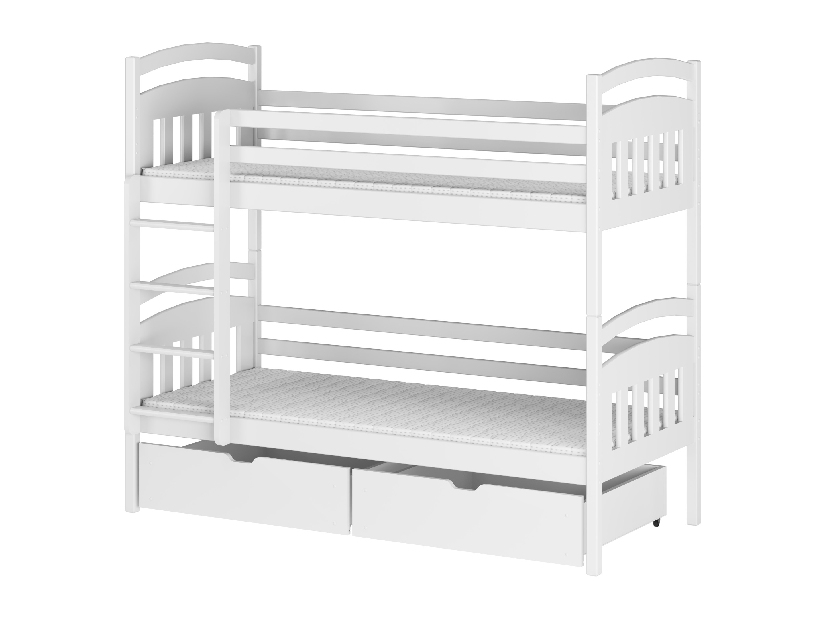 Dječji krevet 90 x 200 cm Galvin (s podnicom i prostorom za odlaganje) (bijela) *rasprodaja