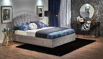 Bračni krevet 160 cm Ghislaine (svijetlo siva)
