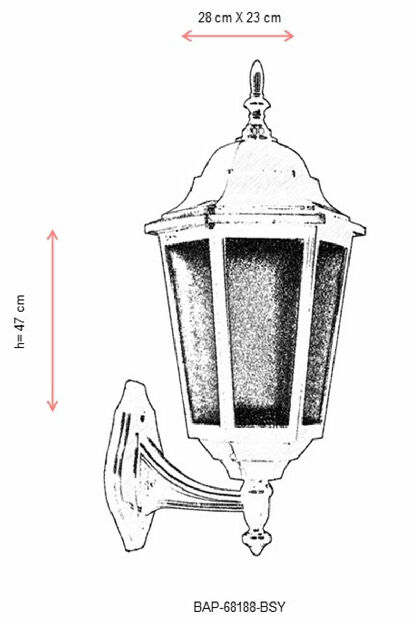 Vanjska zidna svjetiljka Benjamen (crna)